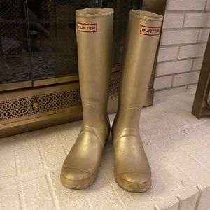 Gold, 7, Hunter Rain Boots